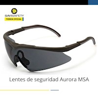 Lente de seguridad MSA modelo Aurora con inserto L/oscura